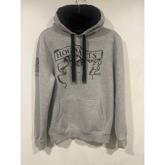 Harry Potter Wizarding World NY Exclusive Hogwarts Scroll Hoodie Gray Medium - Picture 2 of 6